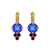 Medium Trio Cluster Leverback Earrings in Sun-kissed "Plum" *Custom*