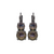 Medium Classic Two-Stone Leverback Earrings in Sun-Kissed "Midnight" *Custom*