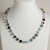 Medium Everyday Necklace in "Obsidian Shores" - Rhodium