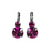 Large Double Stone Leverback Earrings in "Fuchsia" *Custom*