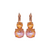 Double Round Leverback Earrings in Sun-Kissed "Peach" *Custom*