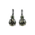 Large Double Stone Leverback Earrings in "Black Diamond" *Custom*