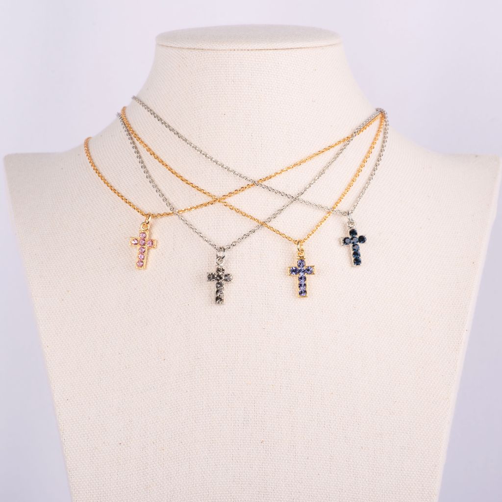 Petite Short Cross Pendant (Choose Your Color)