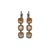 Petite Three Stone Leverback Earrings in Sun-Kissed "Horizon" *Custom*