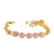 Medium Five Stone Bracelet in "Light Peach ICE" *Custom*