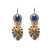 Halo & Leaf Dangle Earrings in "Bay Blue" *Custom*