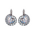 Extra Luxurious Shell Leverback Earring in "Crystal Clear"- Antiqued Silver