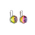 Large Everyday Round Leverback Earrings in "Vitral Checkerboard" *Custom*