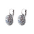 Extra Luxurious Shell Leverback Earring in "Crystal Clear"- Antiqued Silver