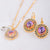 Large Oval Halo Earrings in "Twilight Serenade" *Custom*