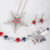 Extra Luxurious Pointed Star Charm in "Americana" - Rhodium