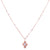 Small Cross Pendant in "White Opal" - Rose Gold