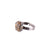 of Single Stone Embellished Adjustable Ring in "Leopard Skin" - Antique Silver