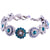 Extra Luxurious Rosette Bracelet in "Violet" - Rhodium