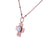 Small Cross Pendant in "White Opal" - Rose Gold