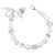 Medium Cluster and Pavé Bracelet in "Malibu Mint" - Rhodium