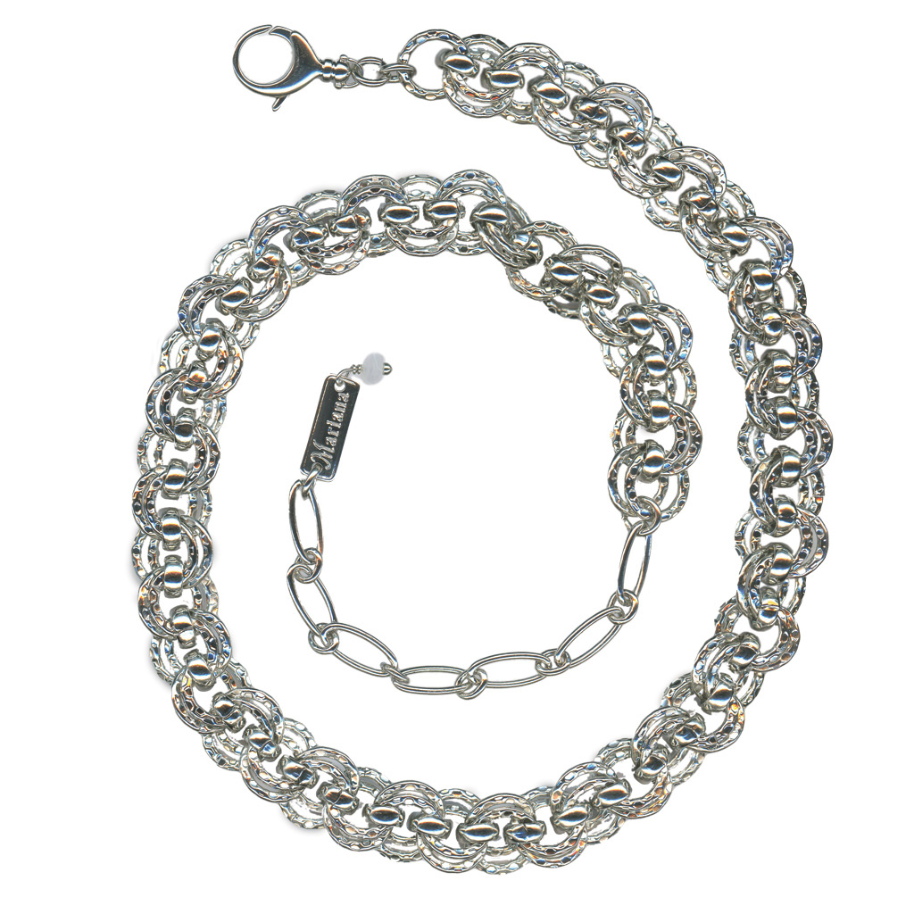Extra Luxurious Chain Link Necklace - Rhodium