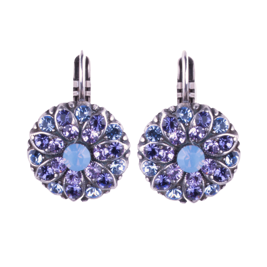 Guardian Angel Leverback Earrings in "Lavender Fields" *Custom*