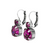 Large Double Stone Leverback Earrings in "Fuchsia" *Custom*