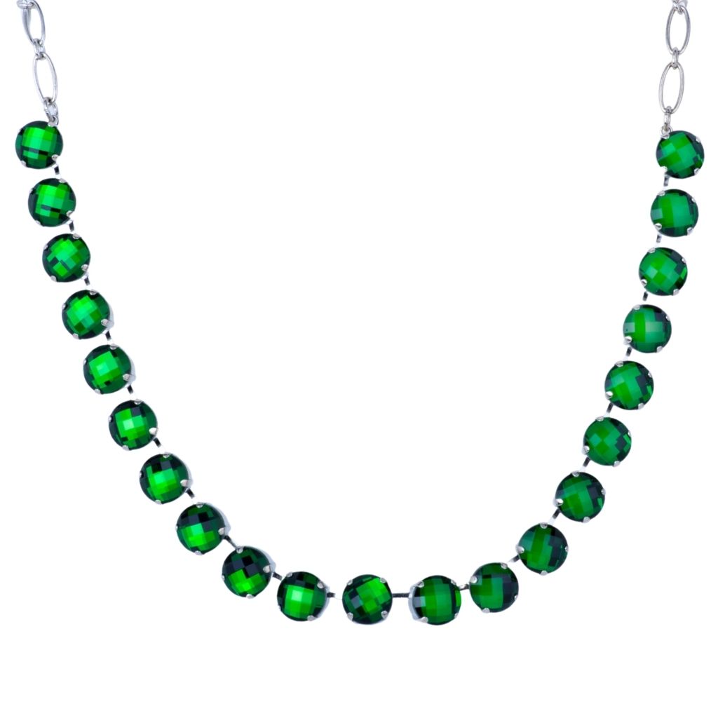 Large Round Necklace in "Emerald" *Custom*