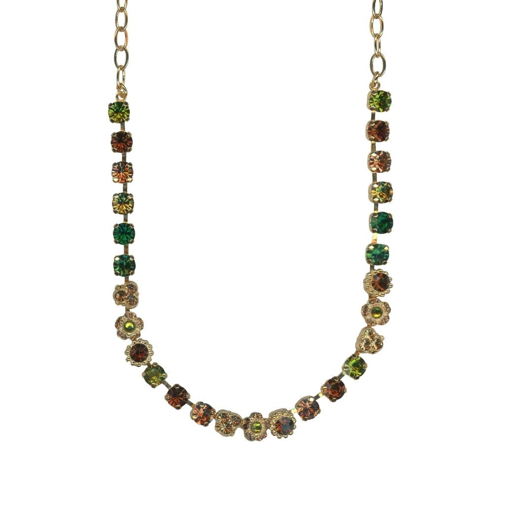 Petite Blossom Necklace in "Evergreen" - Yellow Gold