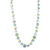 Medium Pavé Necklace in "Peridot" - Rhodium