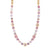 Medium Pavé Necklace in "Light Pink" - Yellow Gold