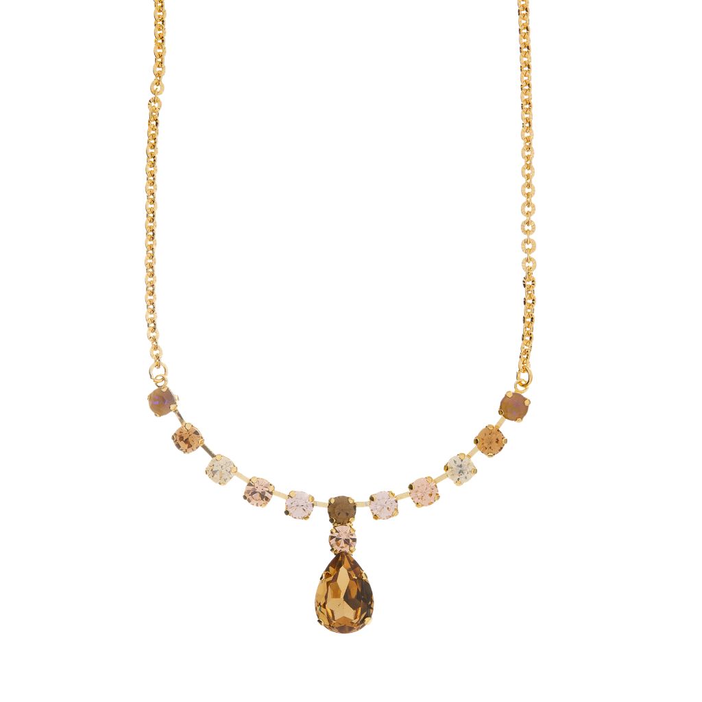 Pear and Round Necklace in "Amaretto" *Custom*