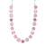 Large Rosette Necklace in "Light Pink" - Rhodium