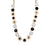 Large Rosette Rivoli Necklace in "Jet and White Opal" - Yellow Gold