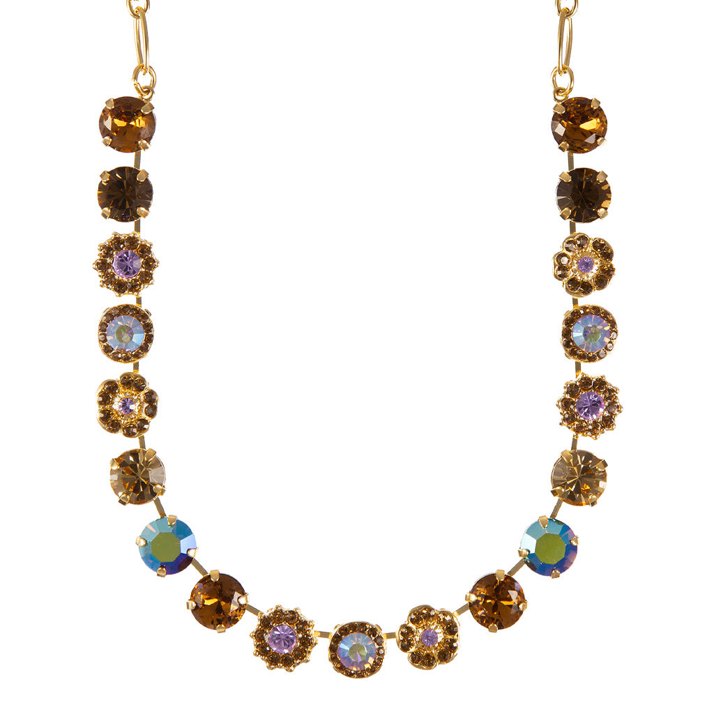 Large Rosette Rivoli Necklace in "Cello Solo" *Custom*