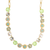 Large Rosette Rivoli Necklace in "Malibu Mint" - Yellow Gold