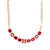 Small Emerald Necklace with Elements in  in "Ruby and Pearl" - Yellow Gold