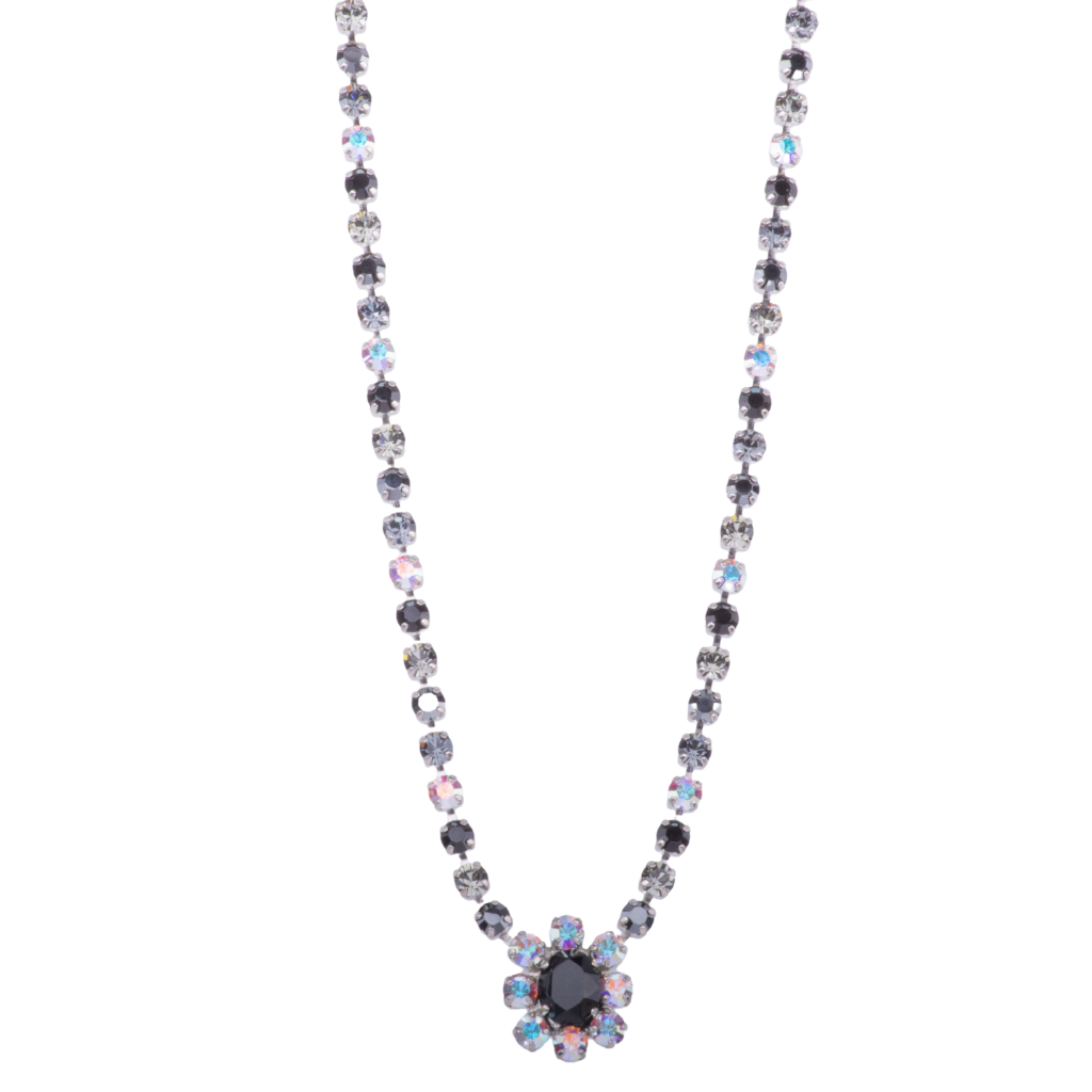 Petite Flower Cluster Necklace in "Tuxedo" *Custom*