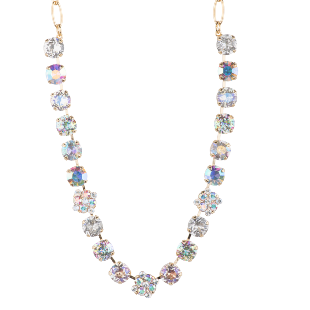 Large Pansy Element Necklace in "Winds of Change" - Yellow Gold