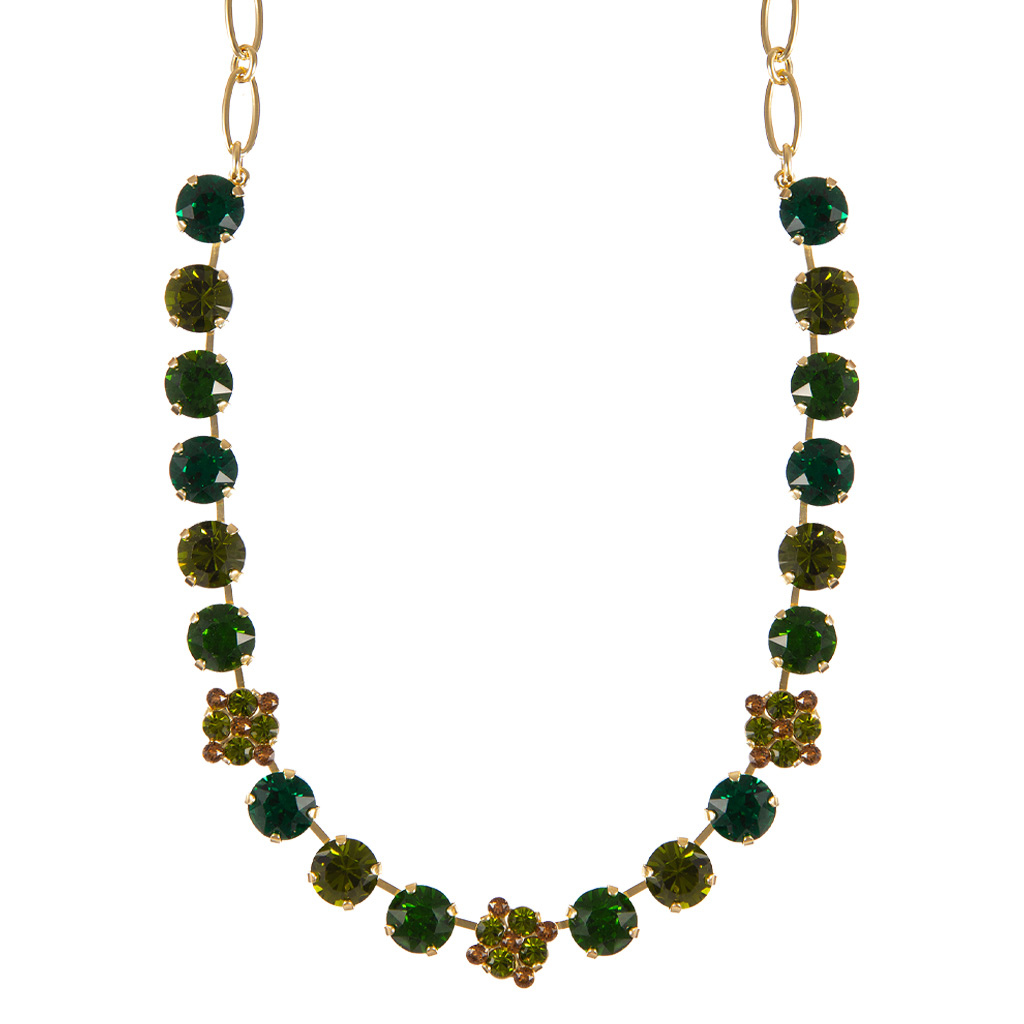 Large Pansy Element Necklace in "The Green Room"  *Custom*