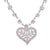 Ornate Heart Pendant with Elemental Chain in "On a Clear Day" - Rhodium