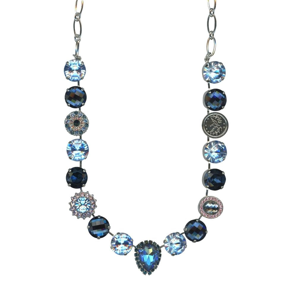 Extra Luxurious Cluster Necklace in "Harvest Moon" - Rhodium