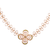 Large Clover Necklace with Loop Chain in "Olive Garnish" - Yellow Gold