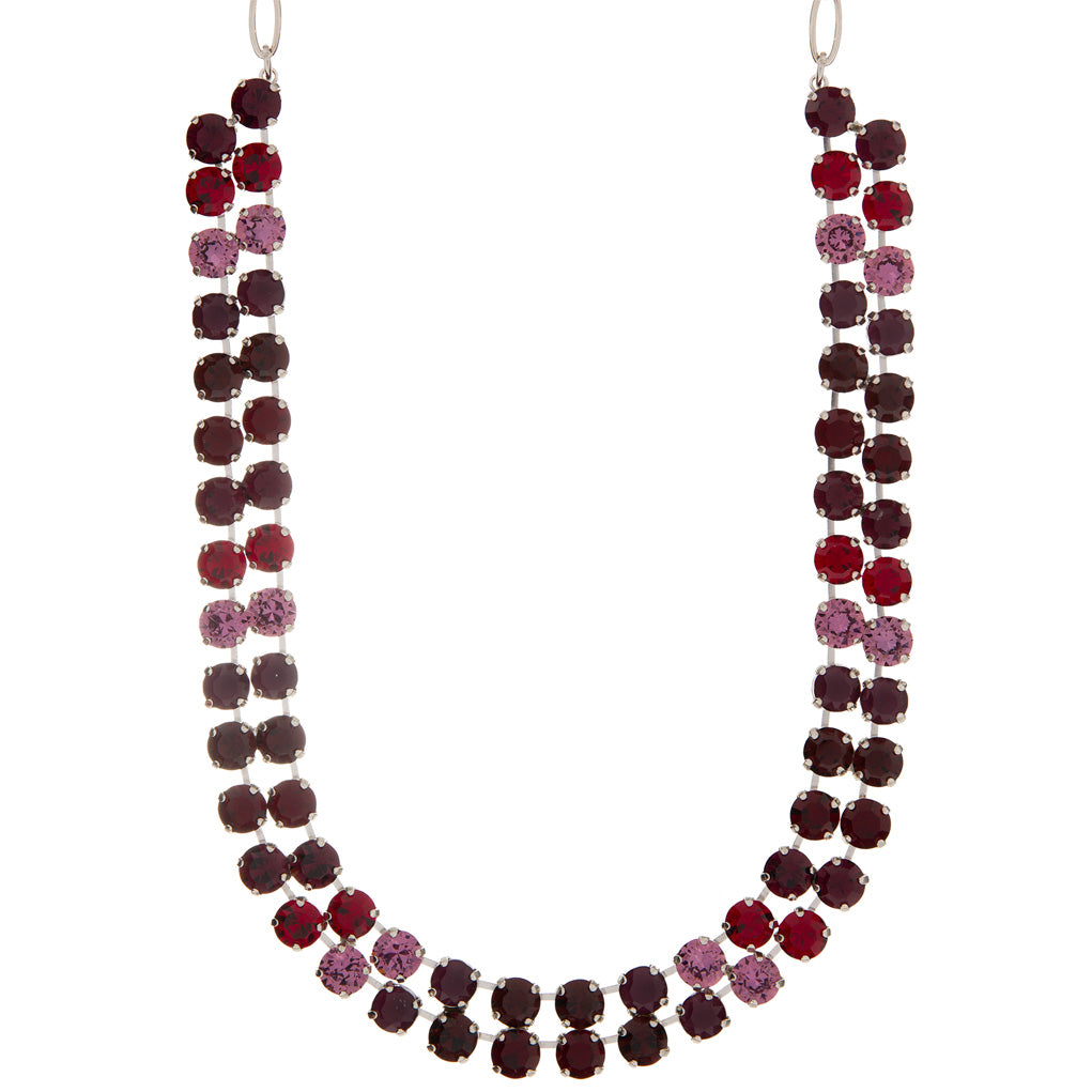 Double Medium Everyday Necklace in "Cranberry Crush" *Custom*