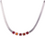 Square Herringbone Chain Necklace in "Bonfire" - Rhodium