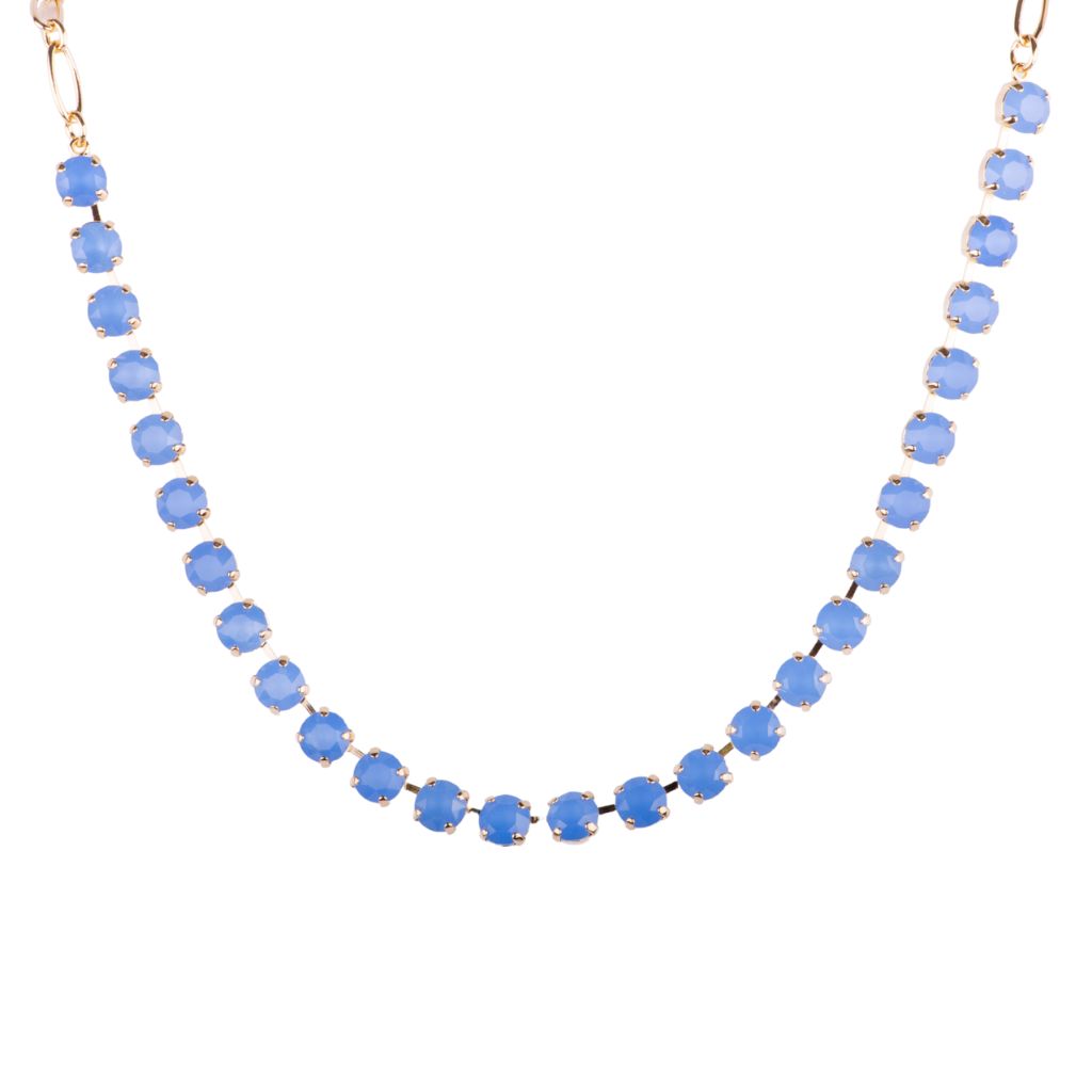 Medium Everyday Necklace in "Carolina Blue" - Yellow Gold