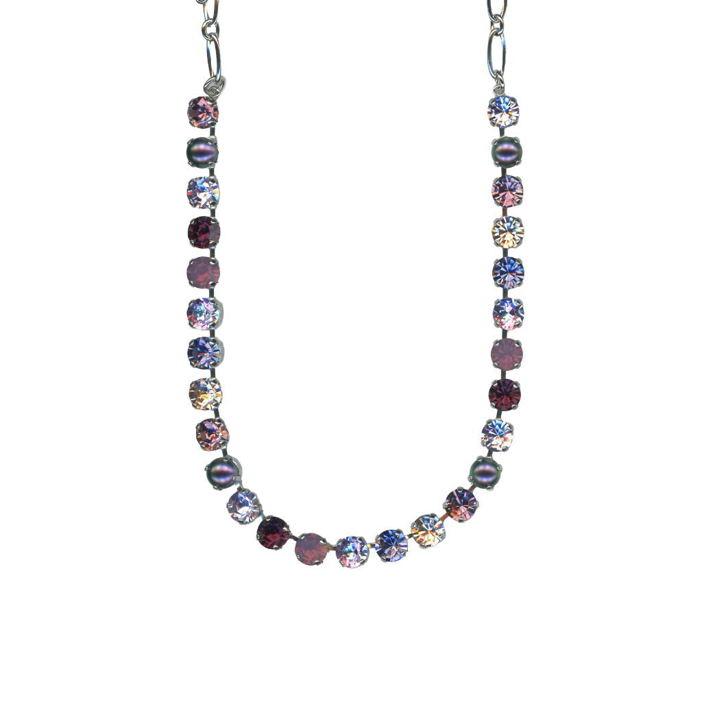 Medium Everyday Necklace in "Wildberry" - Rhodium