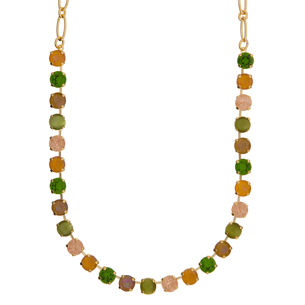 Medium Everyday Necklace in "Olive Garnish" - Yellow Gold