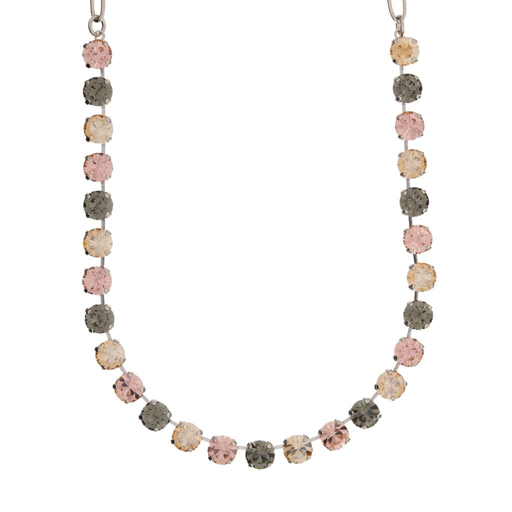 Medium Everyday Necklace in "Champagne Kisses" - Rhodium