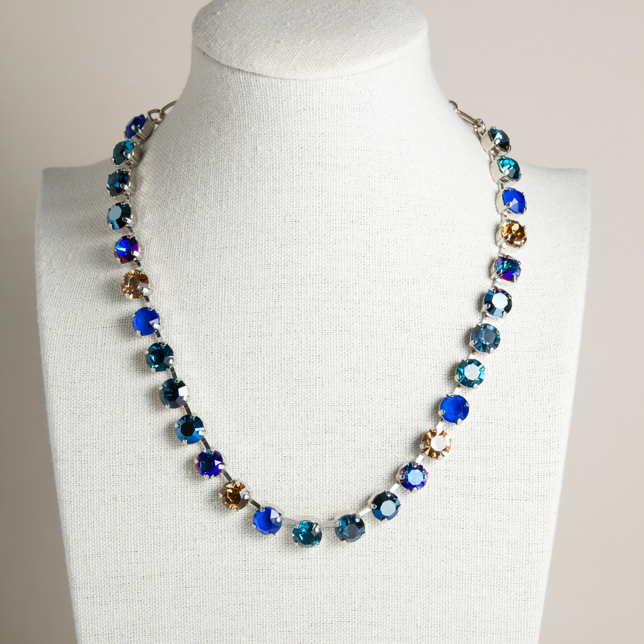 Medium Everyday Necklace in "Indigo Hour" - Rhodium