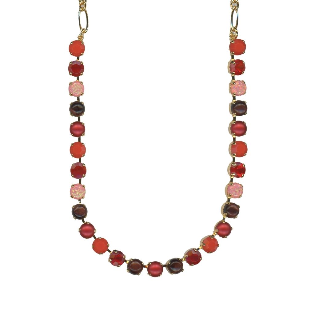 Medium Mineral Everyday Necklace in "Pumpkin Spice" - Yellow Gold