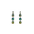 Small Three Stone Leverback Earrings in "Ivy Villa" *Custom*