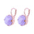 Cushion Cut Leverback Earrings in "Violet Ice" *Custom*