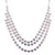 Round Triple Row Bridal Necklace in "On a Clear Day" *Custom*